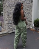 EVE Sexy Single-breasted Tube Tops Slim Jumpsuit GMGF-K304
