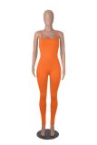 EVE Solid Color Sling Tight Jumpsuit MZ-2858