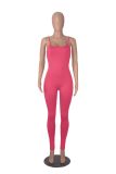 EVE Solid Color Sling Tight Jumpsuit MZ-2858