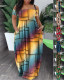 EVE Casual Print Off Shoulder Maxi Dress GSRX-9059