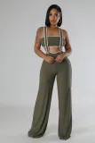 EVE Sexy Wrap Chest Tops And Back Pants Two Piece Set GDIM-2413