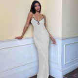 EVE Sexy Sling Tie Up Backless Maxi Dress LJSF-D2C11478W