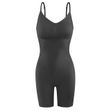 EVE Solid Color Sling Slim Shaping Romper GYWU-P801