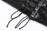 EVE Sexy Halter Tie Up PU Leather Tank Top GYME-T1734030