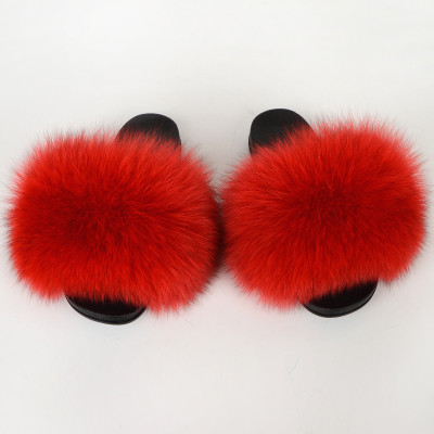 EVE Solid Color Fur Slippers Sandals GZLF-B-265