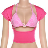 EVE Tie Up Backless Hollow Out Tank Top GYME-K23S28332