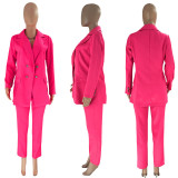 EVE Solid Color Suit Casual Pants Two Piece Set SSNF-211248