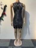 EVE Hot Drill Sleeveless Tight Mini Dress NY-3202