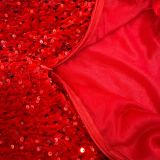 EVE Sequin Feather Splicing Tube Tops Dress NY-3176