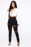 EVE Casual Holes Denim Pencil Jeans GQDH-1076