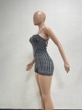 EVE Backless Tie Up Knits Slim Romper NYF-8176