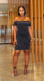 EVE One Shoulder Tight Knits Mini Dress SFY-470