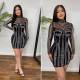 EVE Long Sleeve Hot Drill Slim Mini Dress NY-3192