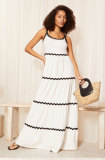 EVE Line Patchwork Loose Sling Dress XHXF-407