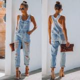 EVE Fashion Denim Holes Slim Jumpsuit XCFF-334