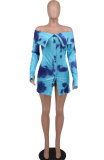 EVE Print One Neck Long Sleeve Mini Dress XHXF-410