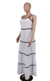 EVE Line Patchwork Loose Sling Dress XHXF-407