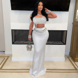 EVE Hot Drill Sling Tops And Long Skirt 2 Piece Set CYA-901231