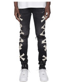 EVE Men Holes Print Fashion Tight Jean XCFF-8886