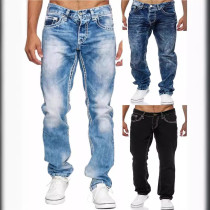 EVE Men Fashion Denim Zipper Straight Jeans XCFF-8988