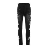 EVE Men Holes Print Fashion Tight Jean XCFF-8886