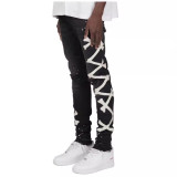 EVE Men Holes Print Fashion Tight Jean XCFF-8886