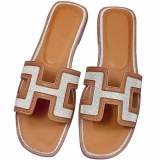 EVE Hollow Out Flat Leather Sandal Slippers GDLW-7745-66