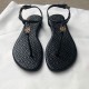 EVE Herringbone Clip-On Soft Sole Roman Shoes GDLW-313