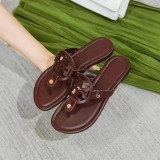 EVE Open Toe Flat Herringbone Clip On Slippers GDLW-313-3