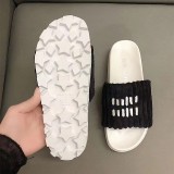 EVE Embroidered Letter Open Toe Plush Slippers GDLW-606-5