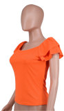 EVE One Shoulder Solid Color T Shirt XHXF-8696
