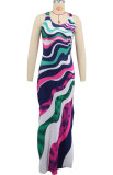 EVE Multicolor Print Sleeveless Maxi Dress XHXF-411