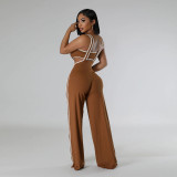EVE Fashion Slim Wrap Chest And Sling Jumpsuit 2 Piece Set CYA-901259