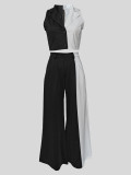 EVE Color Block Small Suit Vest 2 Piece Pants Set MIL-125