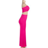 EVE Solid Color Wrap Chest And Long Skirt Suit GAXB-A454ST