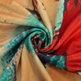 EVE Fashion One Shoulder Print Slim Maxi Dress GAXB-A466DS