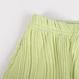 EVE Solid Wrap Chest Tops Two Piece Skirts Set GAXB-A203ST