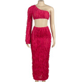 EVE Single Long Sleeve Sexy Two Piece Skirts Set GAXB-A164ST