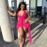 EVE Sleeveless V Neck Irregular Mini Dress GAXB-A145DS