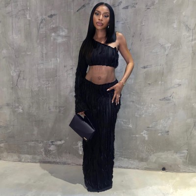 EVE Single Long Sleeve Sexy Two Piece Skirts Set GAXB-A164ST