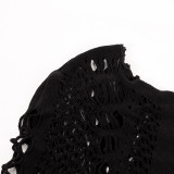 EVE Solid Hollow Out Long Sleeve Sexy Erotic Dress GAXB-A083DS