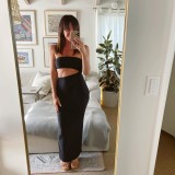 EVE Sleeveless Hollow Out Patchwork Maxi Dress GAXB-A227DS