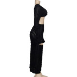 EVE Single Long Sleeve Sexy Two Piece Skirts Set GAXB-A164ST