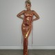 EVE Glossy Sleeveless Tie Up Maxi Dress GAXB-A223DS