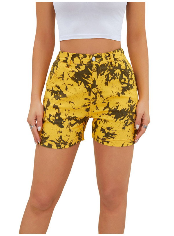 EVE Fashion Print Slim Denim Short GKNF-TSQ-122