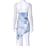 EVE Sexy Tube Tops Tie Up Irregular Dress GYSL-M23DS101