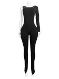 EVE Threaded Single Sleeve Skinny Jumpsuit CH-HR24045