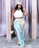 EVE Print Tassel Casual Staight Pants ZSD-0682