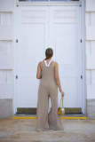 EVE Solid Color Loose Wide Leg Back Pant Jumpsuit SFY-2779