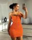 EVE Solid Color Hot Drill Halter Mini Dress OD-8668